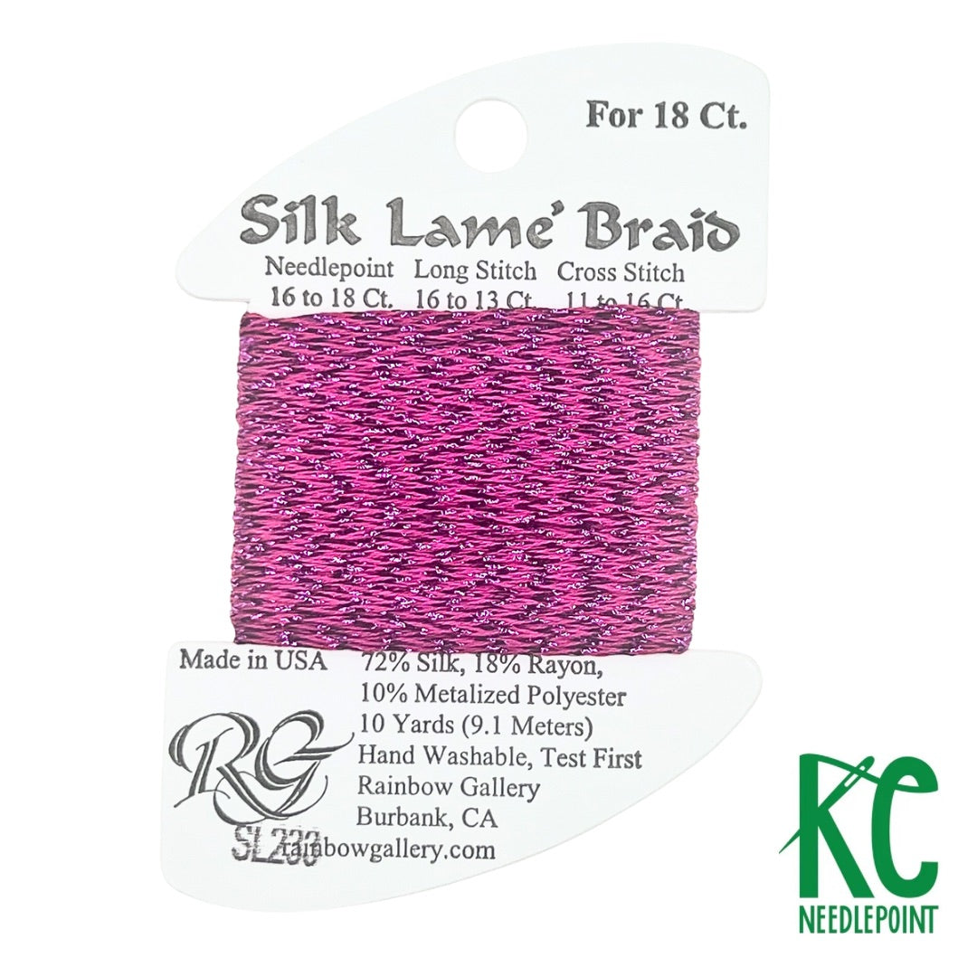Silk Lamé Braid SL233 Festival Fuchsia - KC Needlepoint