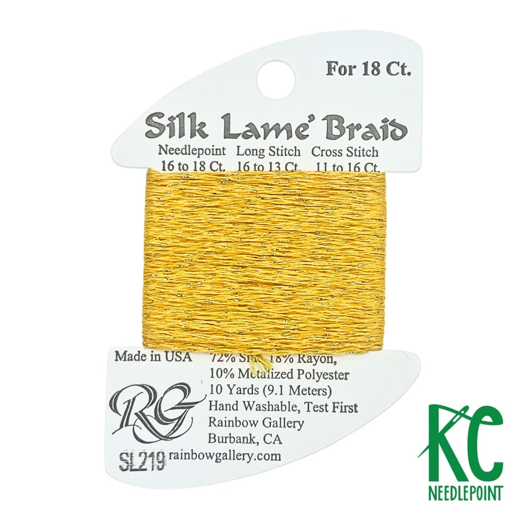 Silk Lamé Braid SL219 Sunset Gold – KC Needlepoint