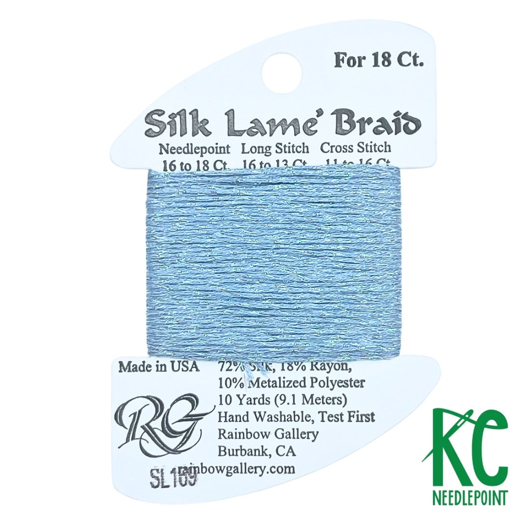 Silk Lamé Braid SL169 Blue Bell - KC Needlepoint