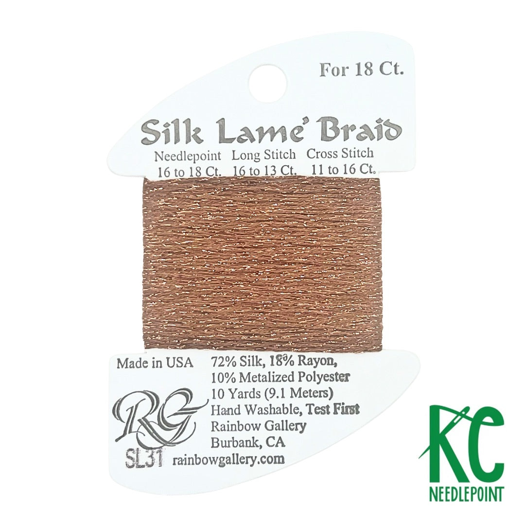 Silk Lamé Braid SL31 Copper - KC Needlepoint