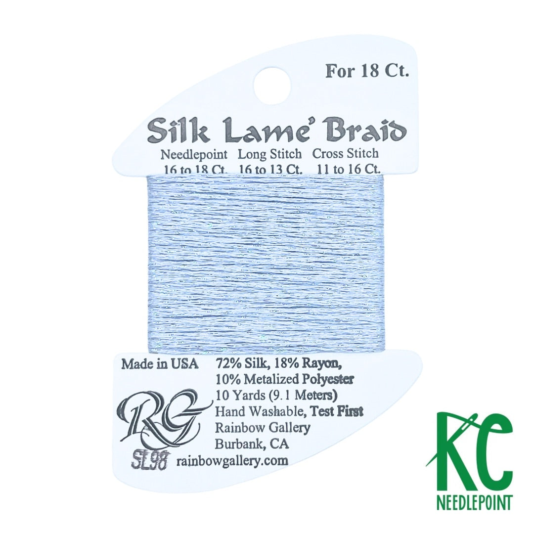Silk Lamé Braid SL98 Pale Antique Blue - KC Needlepoint