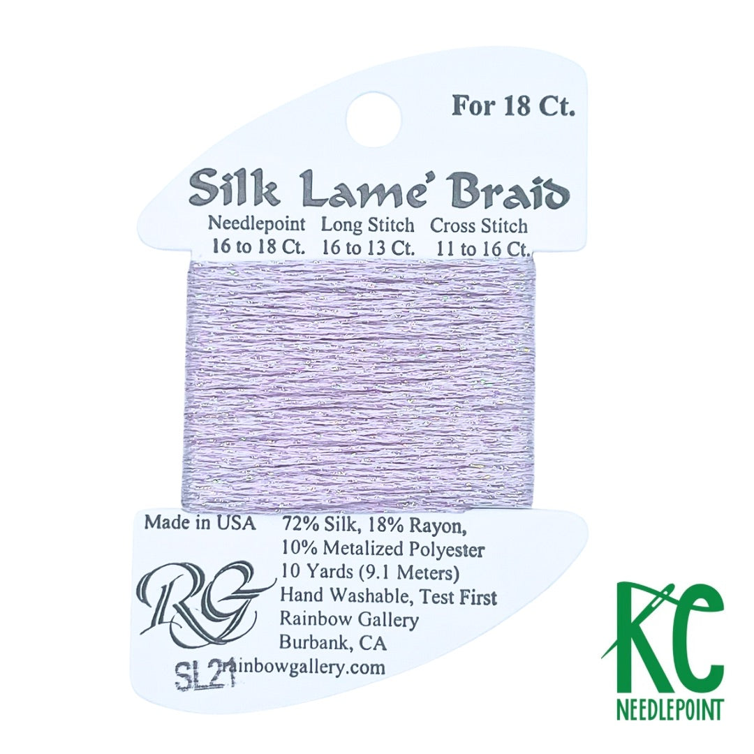 Silk Lamé Braid SL21 Lite Lavender - KC Needlepoint