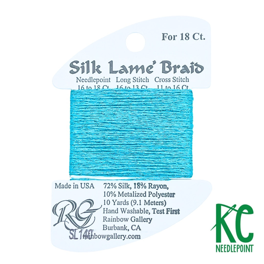 Silk Lamé Braid SL140 Jamaican Sea - KC Needlepoint
