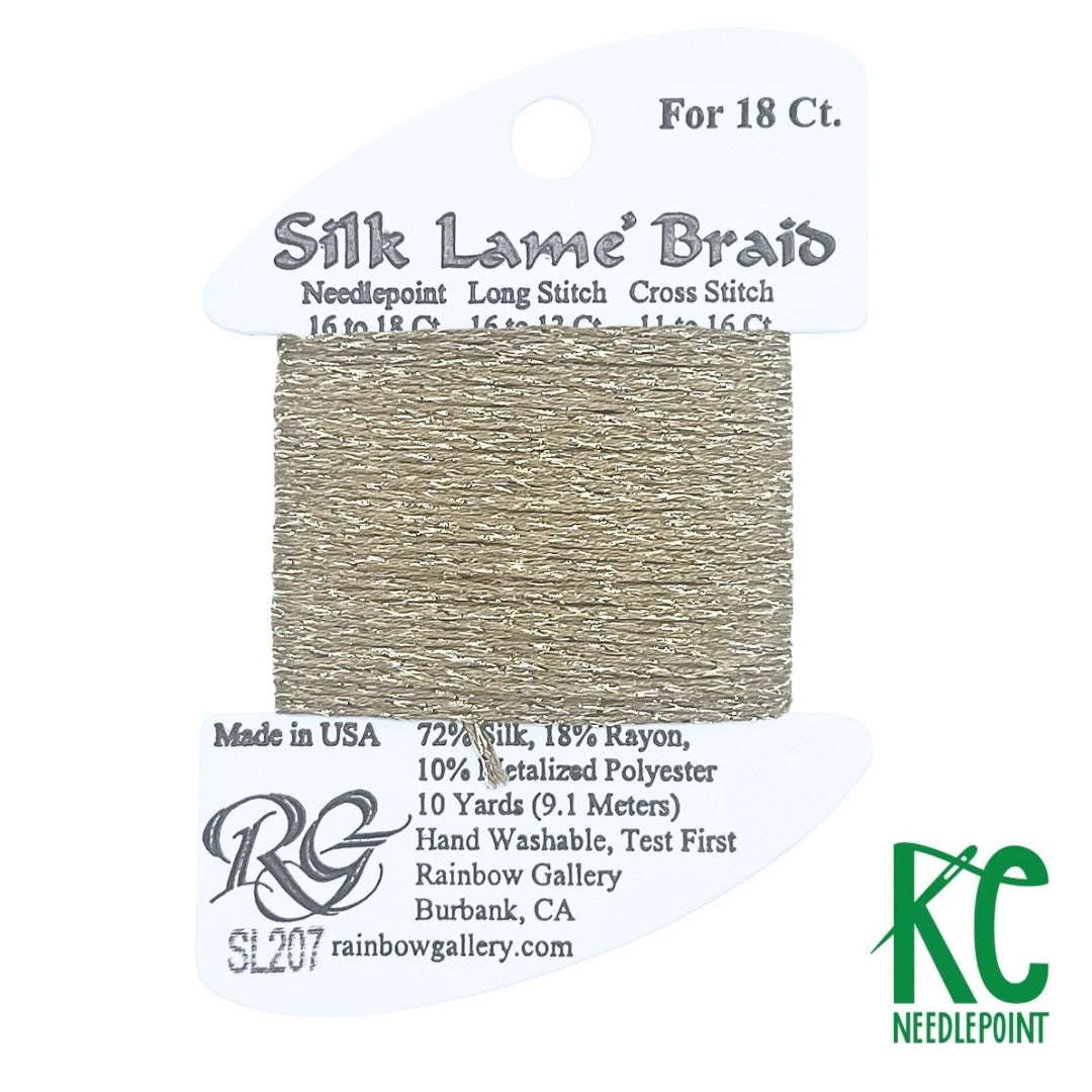 Silk Lamé Braid SL207 Prairie Dust - KC Needlepoint