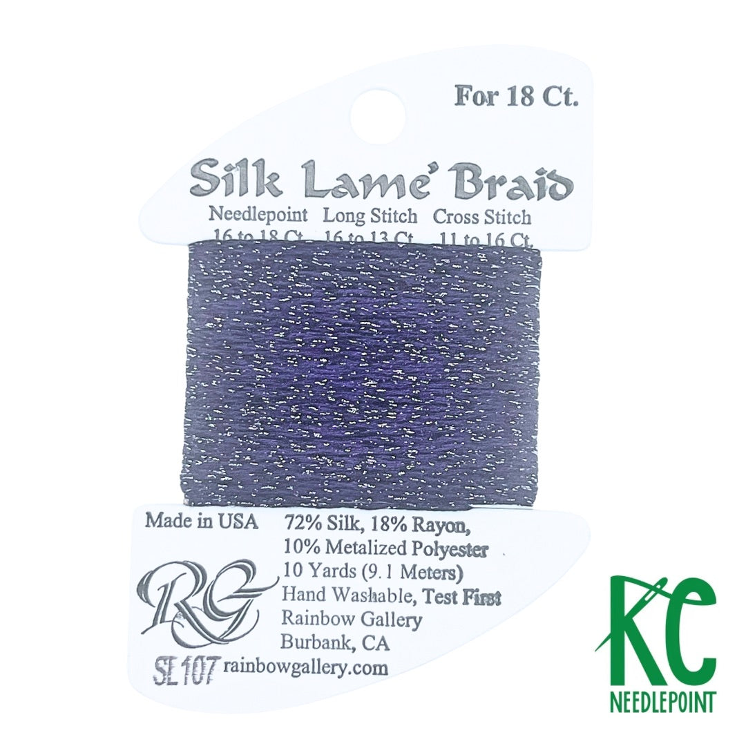 Silk Lamé Braid SL107 Deep Cobalt - KC Needlepoint
