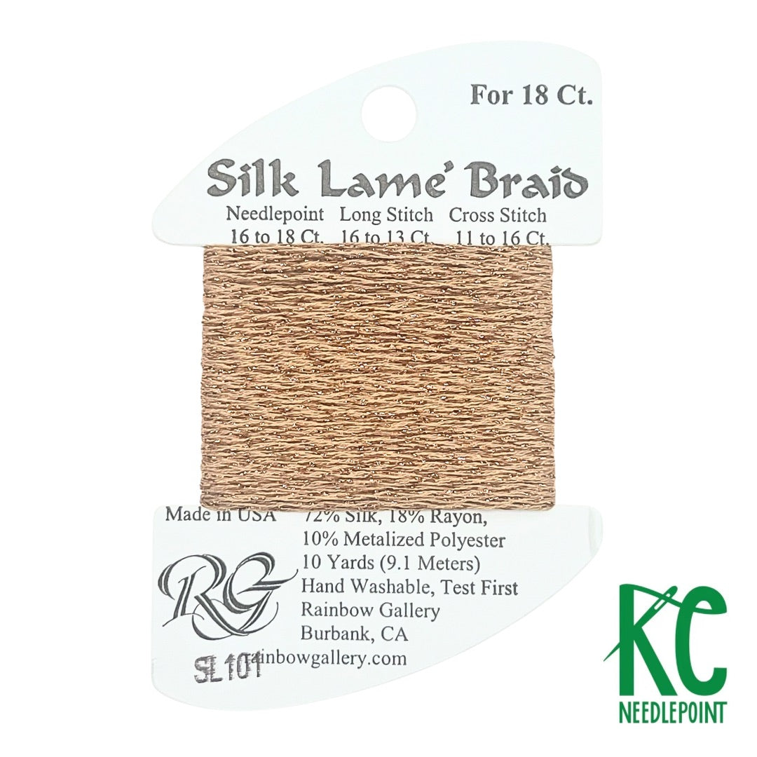 Silk Lamé Braid SL101 Honey Bronze - KC Needlepoint