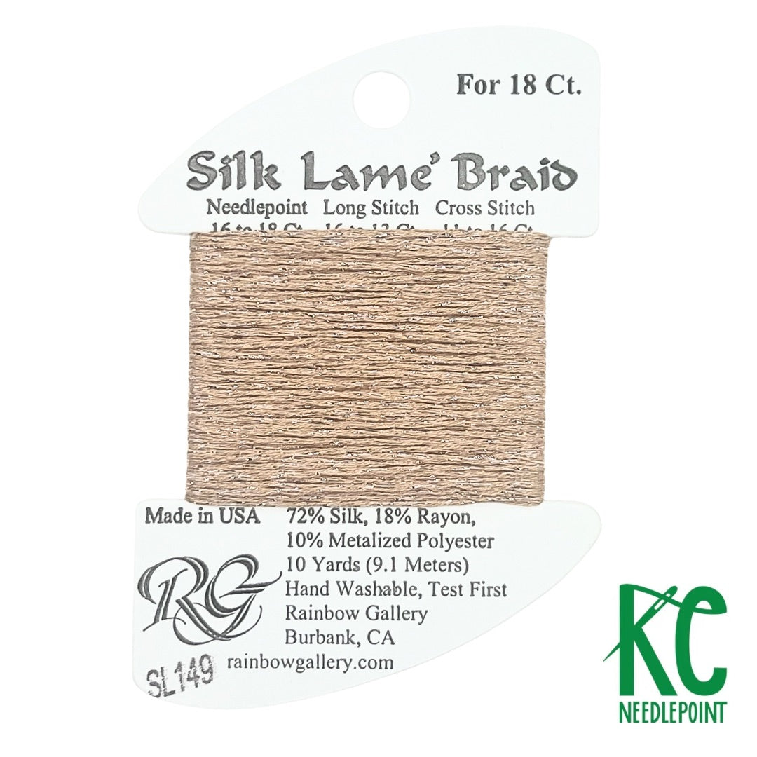 Silk Lamé Braid SL149 Desert Sand - KC Needlepoint