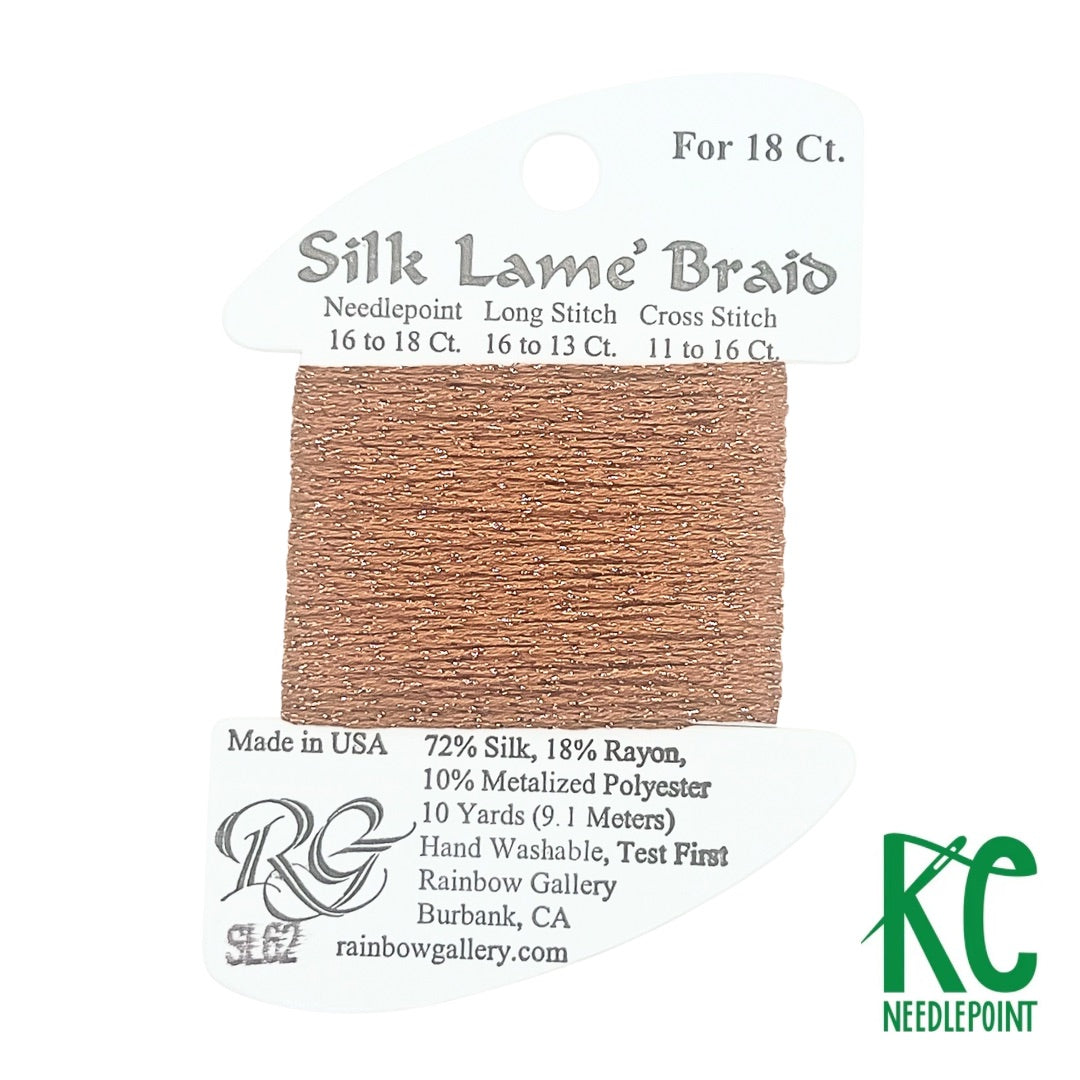 Silk Lamé Braid SL62 Dark Gold - KC Needlepoint