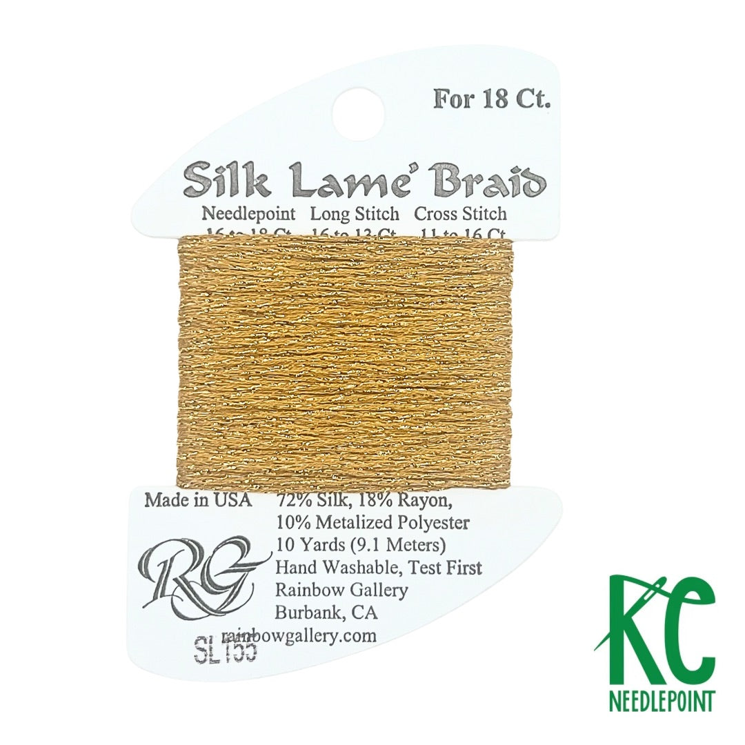 Silk Lamé Braid SL155 Harvest Gold - KC Needlepoint