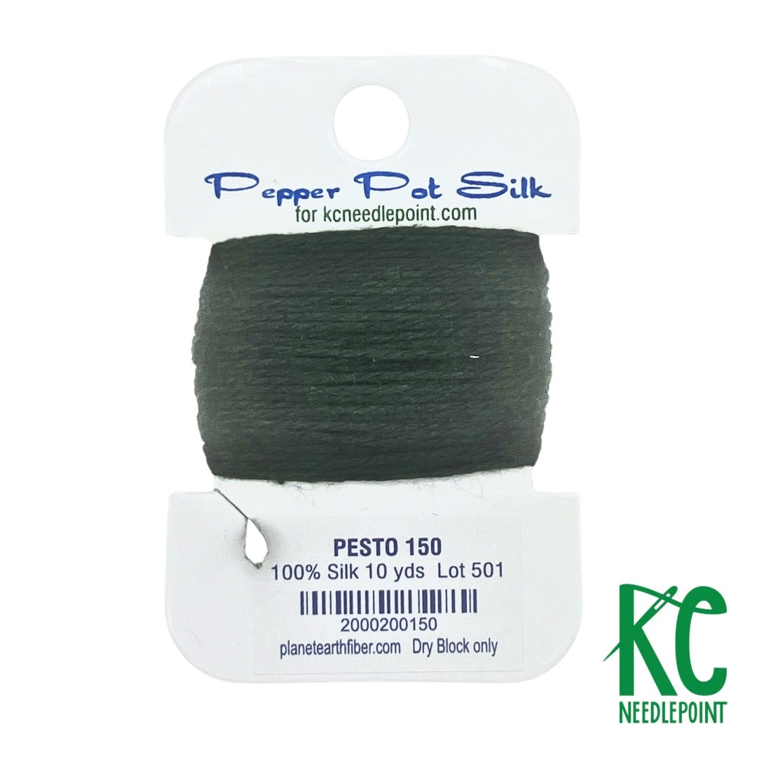 Pepper Pot Silk Card 150 Pesto - KC Needlepoint
