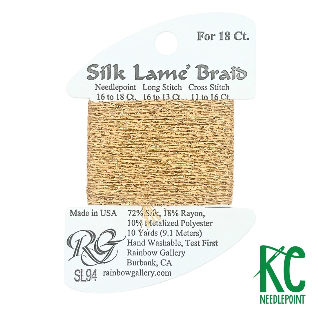 Silk Lamé Braid SL94 True Gold - KC Needlepoint