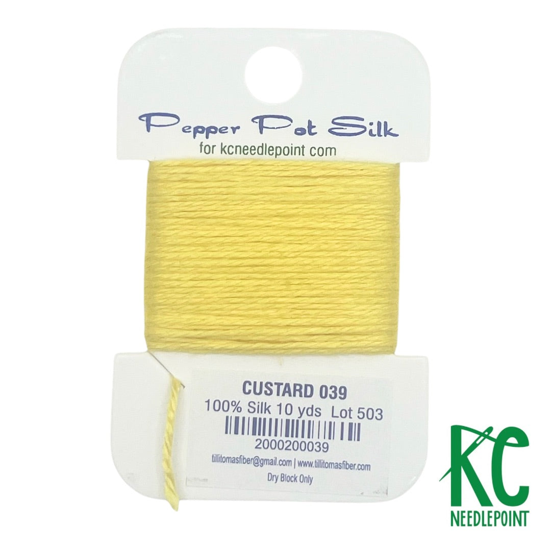 Pepper Pot Silk Card 039 Custard - KC Needlepoint