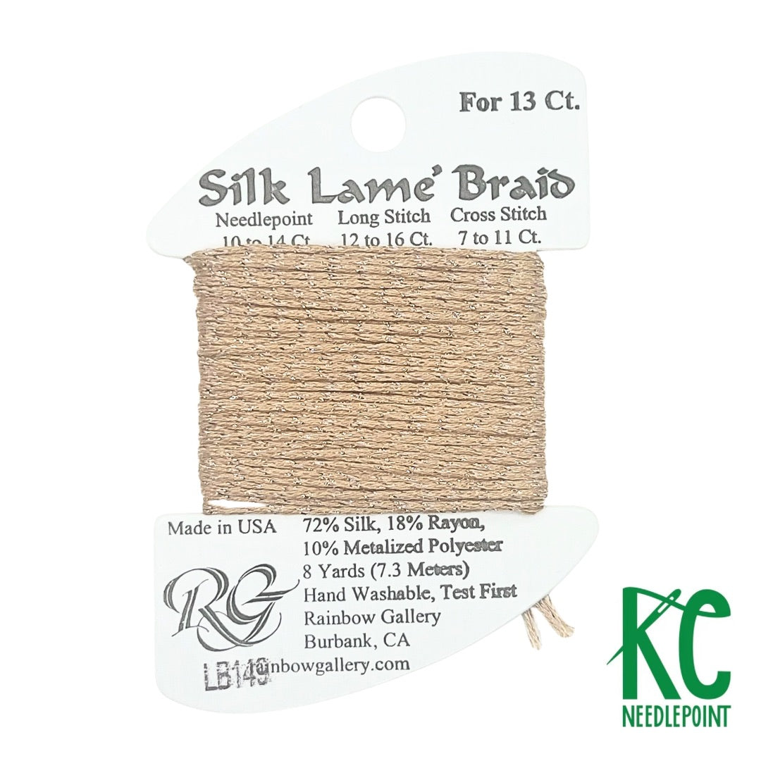 Silk Lamé Braid LB149 Desert Sand - KC Needlepoint