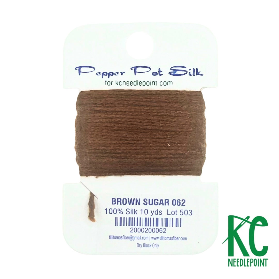 Pepper Pot Silk Card 062 Brown Sugar - KC Needlepoint