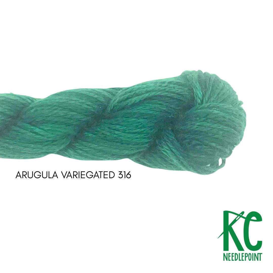 Pepper Pot Silk Variegated Skein 316 Arugula - KC Needlepoint