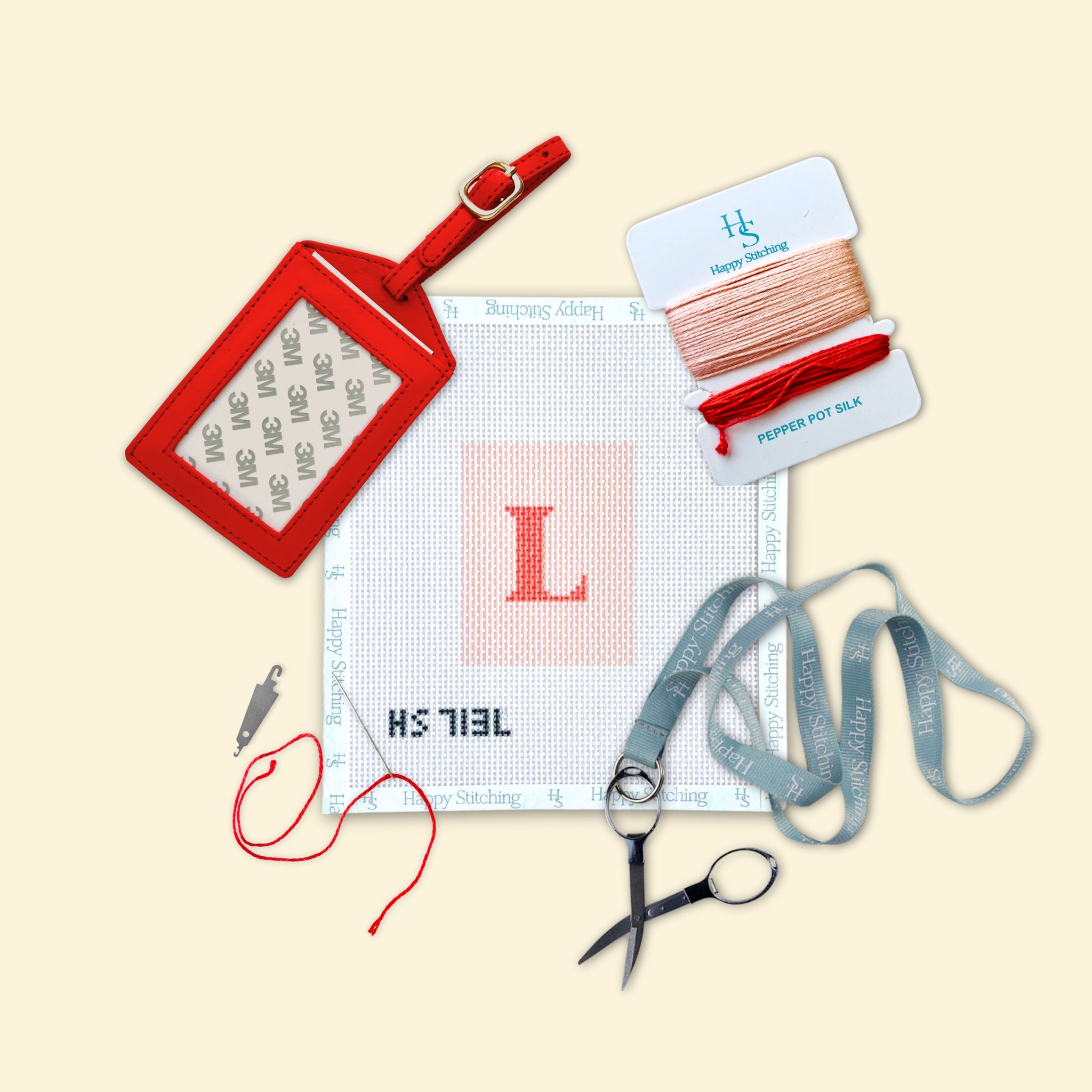 Our Initial Thought - Bag/Luggage Tag Kit (Rosy Cheeks) - KC Needlepoint