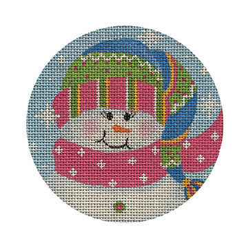 Sparkle Snowgirl Ornament Canvas - KC Needlepoint