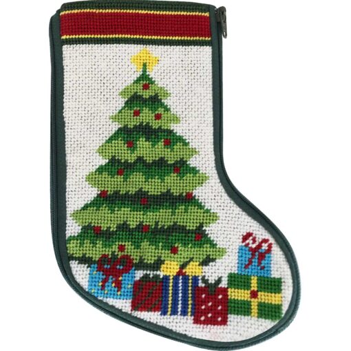 Christmas Tree and Gifts Mini Sock Kit - KC Needlepoint