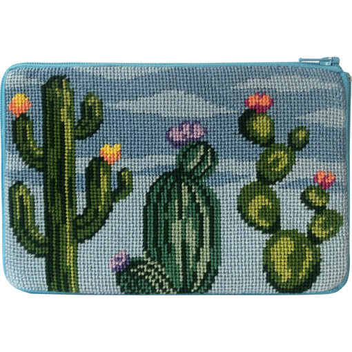 Flowering Cacti Purse Kit - KC Needlepoint