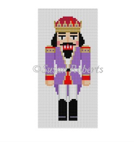 Purple King Nutcracker Canvas - KC Needlepoint