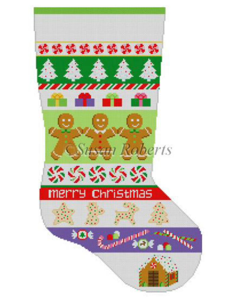 Christmas Goodies Stocking Canvas - KC Needlepoint