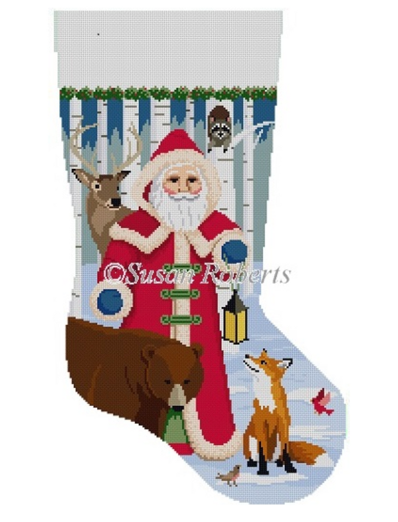 Forest Friends Stocking Canvas - KC Needlepoint