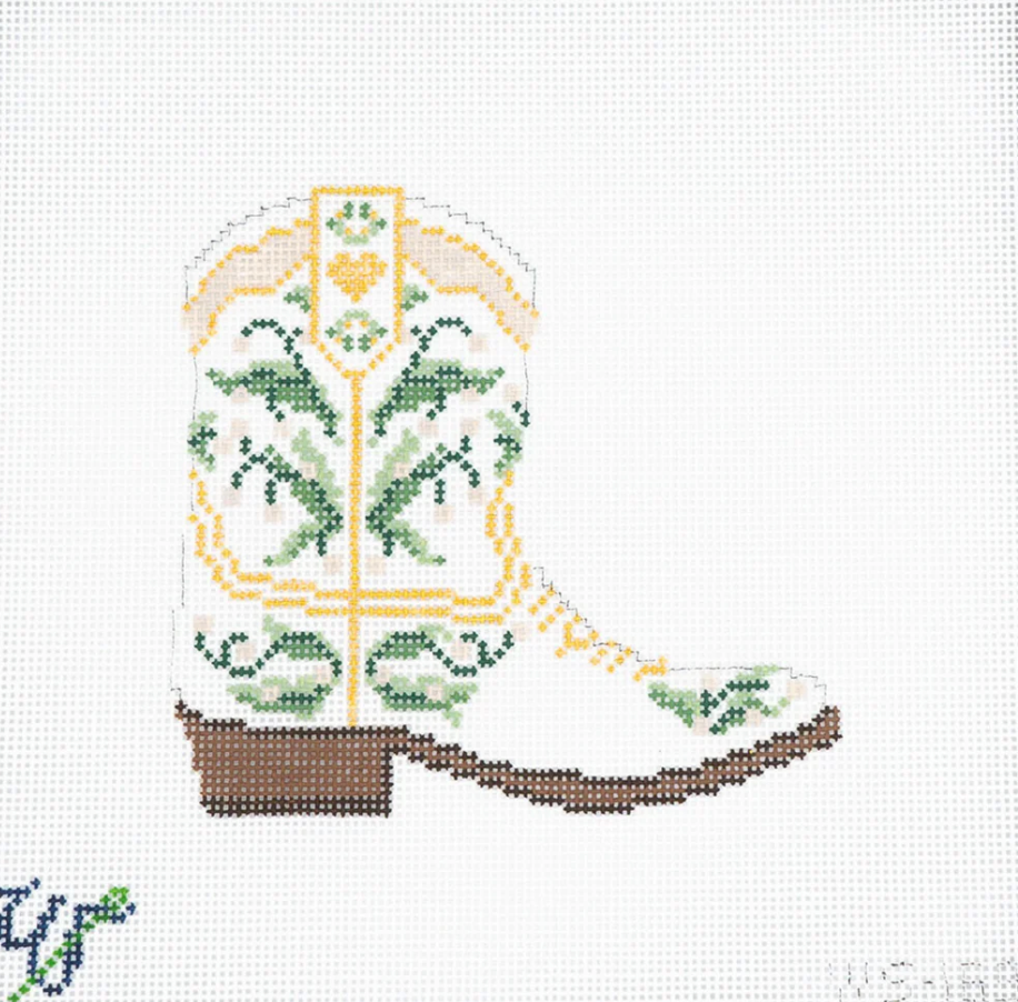 Bridal Cowboy Boot Canvas – KC Needlepoint