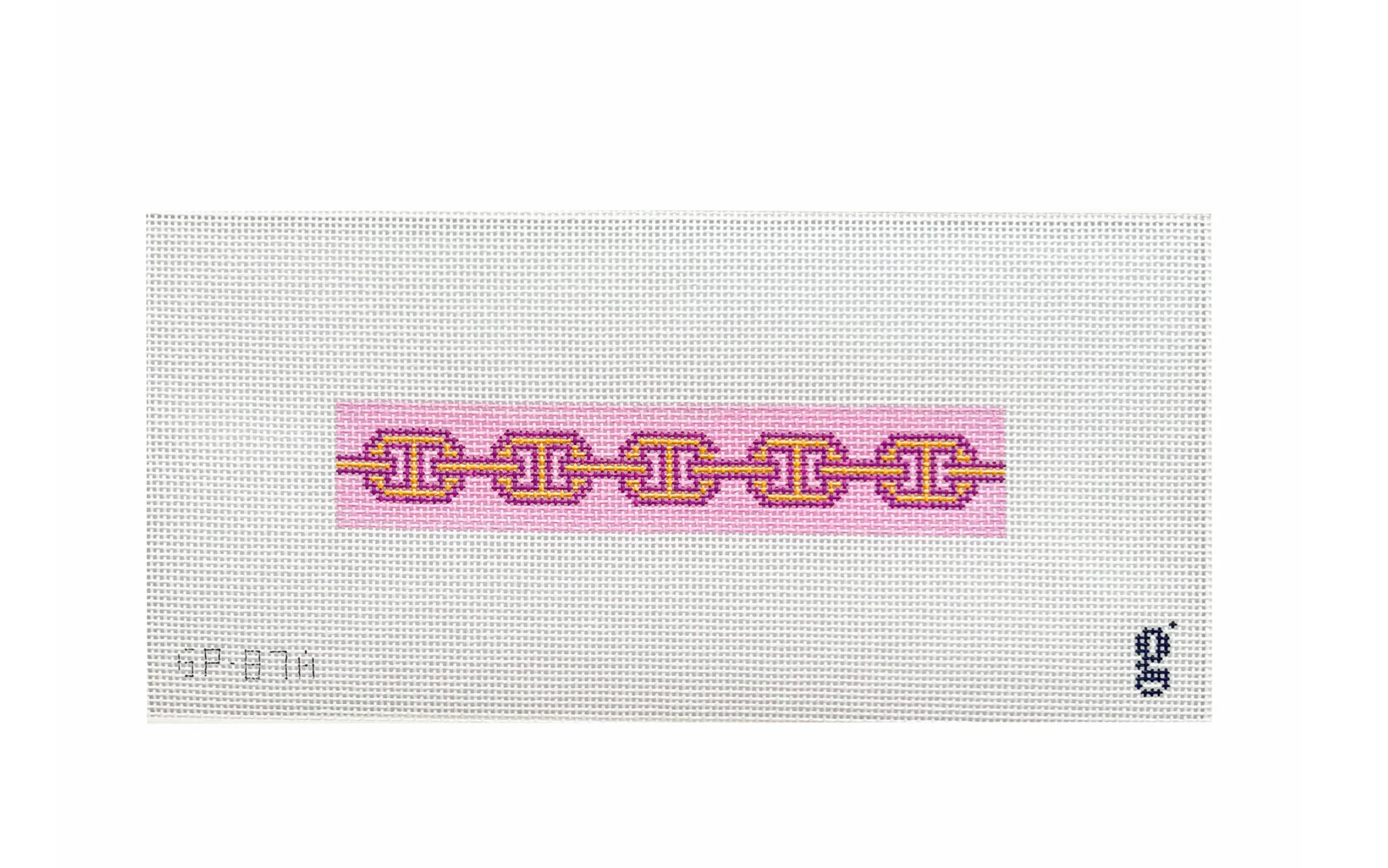 Pink Links Key Fob Canvas - KC Needlepoint