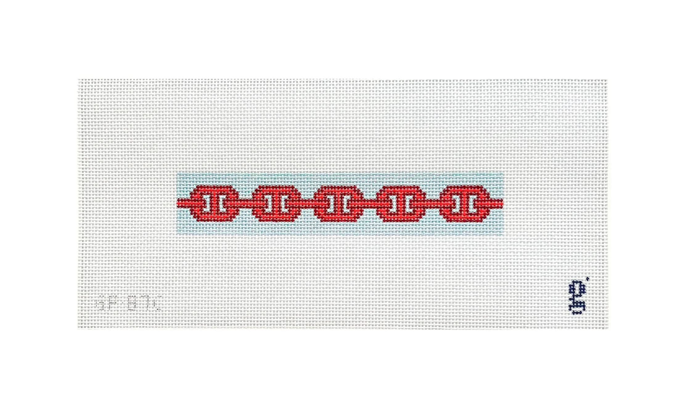 Red Links Key Fob Canvas - KC Needlepoint