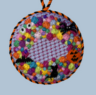 Colorful Spooky Wreath Canvas - KC Needlepoint