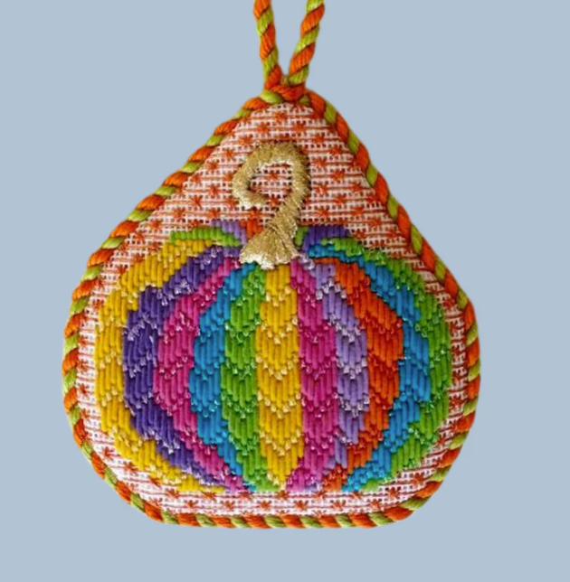Colorful Pumpkin Canvas - KC Needlepoint