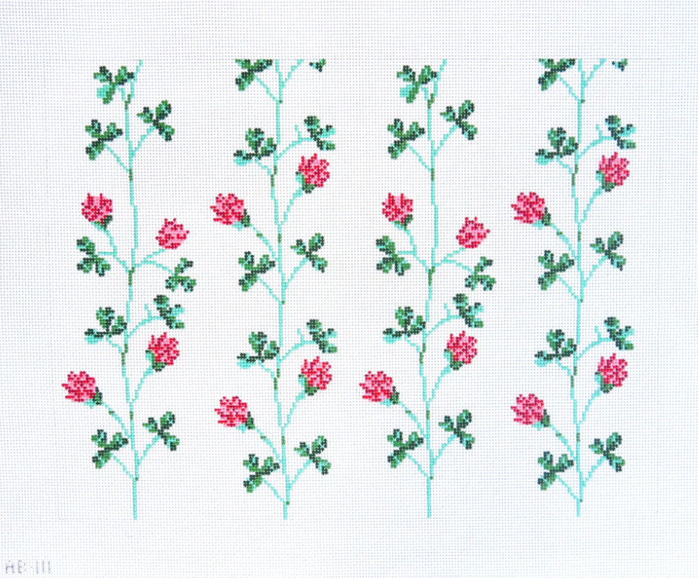 Red Clover Canvas - KC Needlepoint