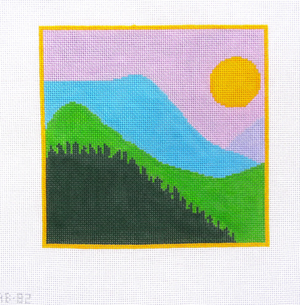 In the Mountains Canvas - KC Needlepoint