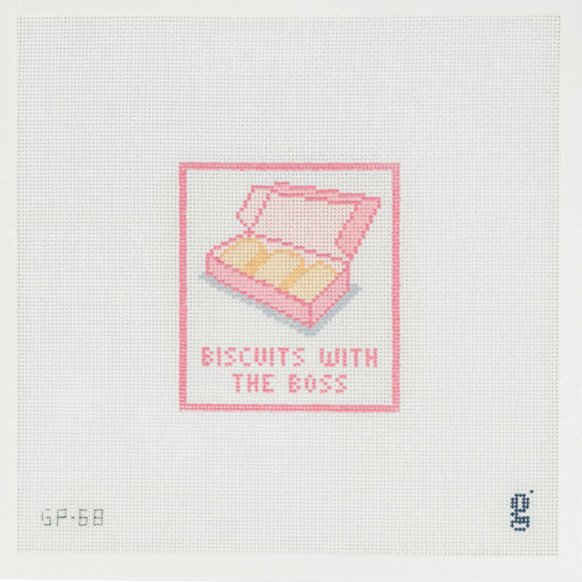 Biscuits with the Boss Canvas - KC Needlepoint