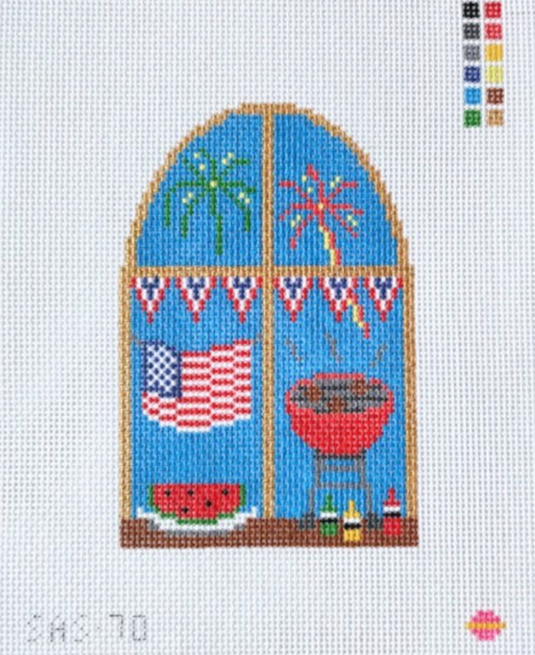Star Spangled Skies Canvas - KC Needlepoint