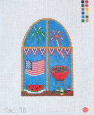 Star Spangled Skies Canvas - KC Needlepoint