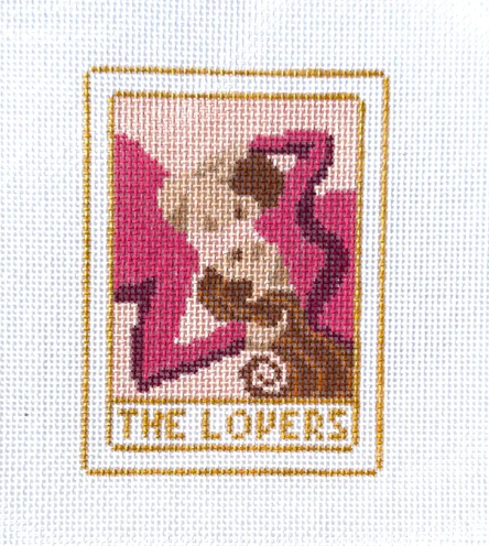 The Lovers Tarot Card Canvas - KC Needlepoint