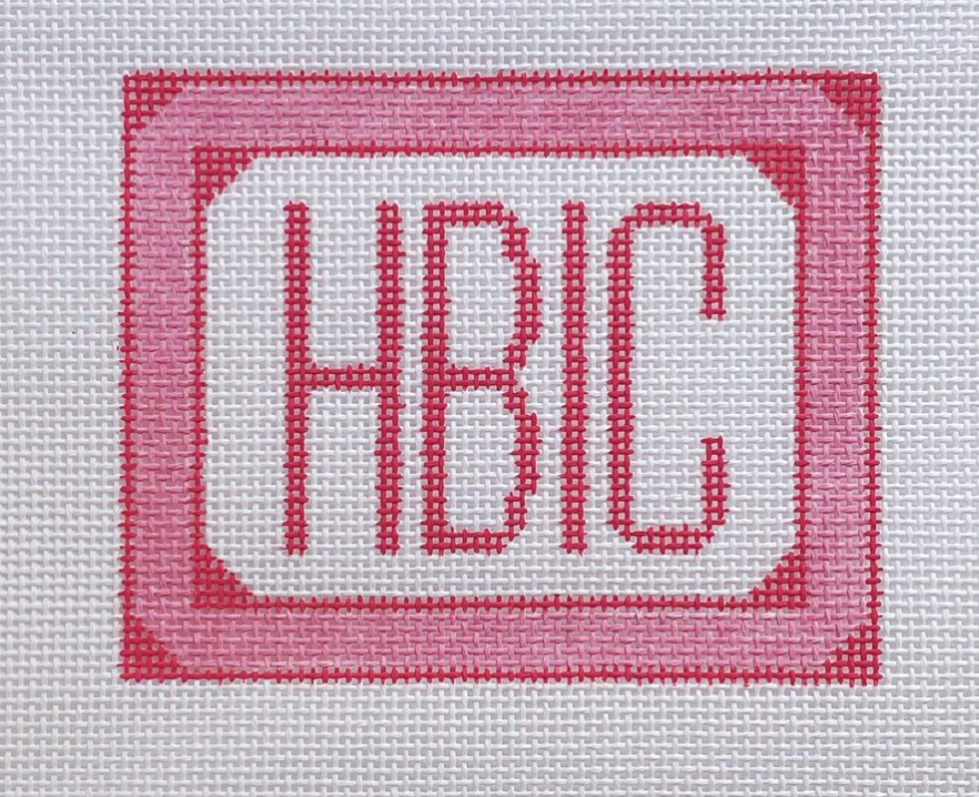 Pink HBIC Canvas - KC Needlepoint