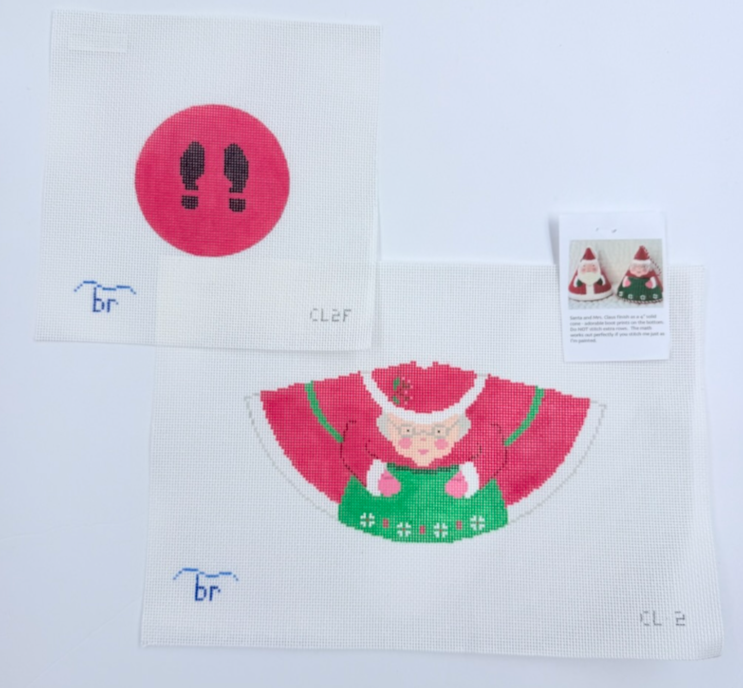 Mrs. Claus 3D Cone Canvas - KC Needlepoint