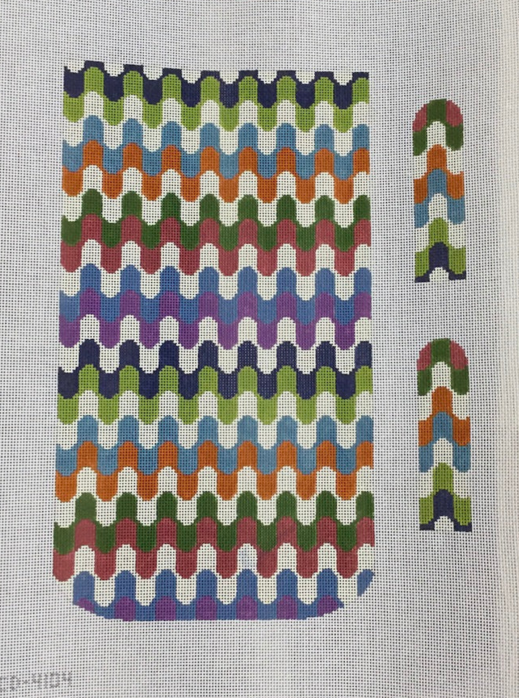 Multicolored Clutch Canvas - KC Needlepoint