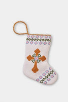 Finished Bauble Stocking: Immanuel Cross - KC Needlepoint