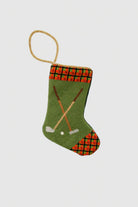 Finished Bauble Stocking:  Tee Time Tidings - KC Needlepoint