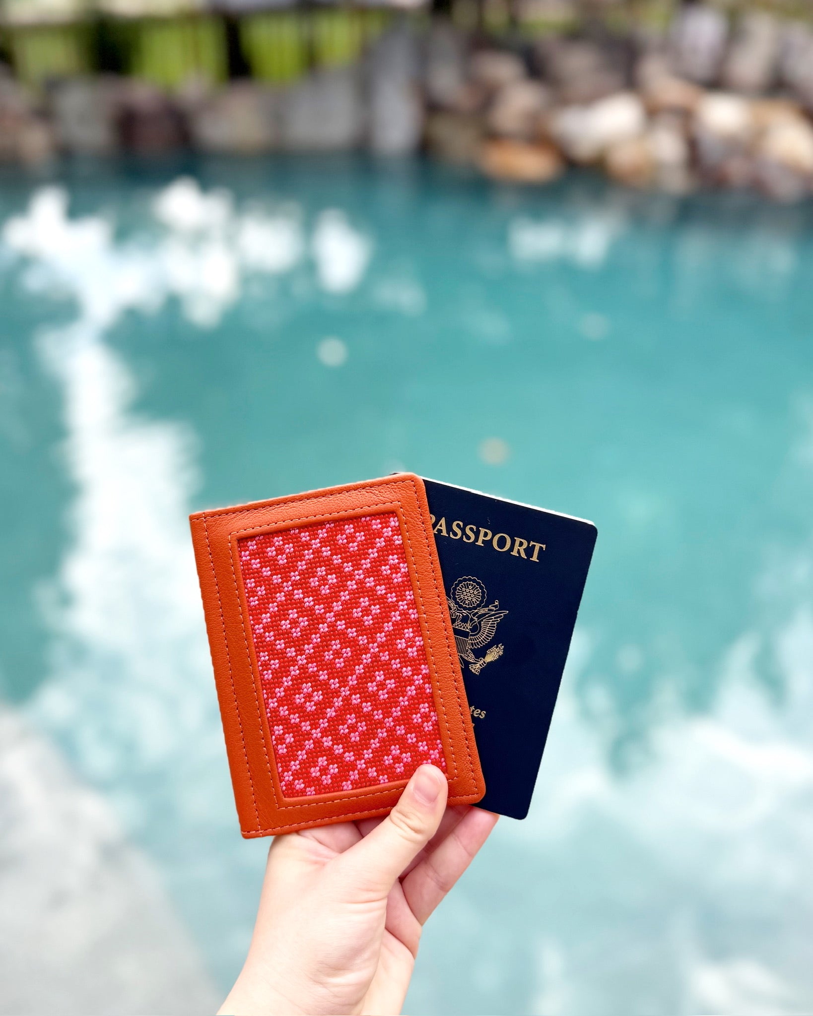 "Hot Take" Happy Stitching All-In-One Passport Case Kit - KC Needlepoint