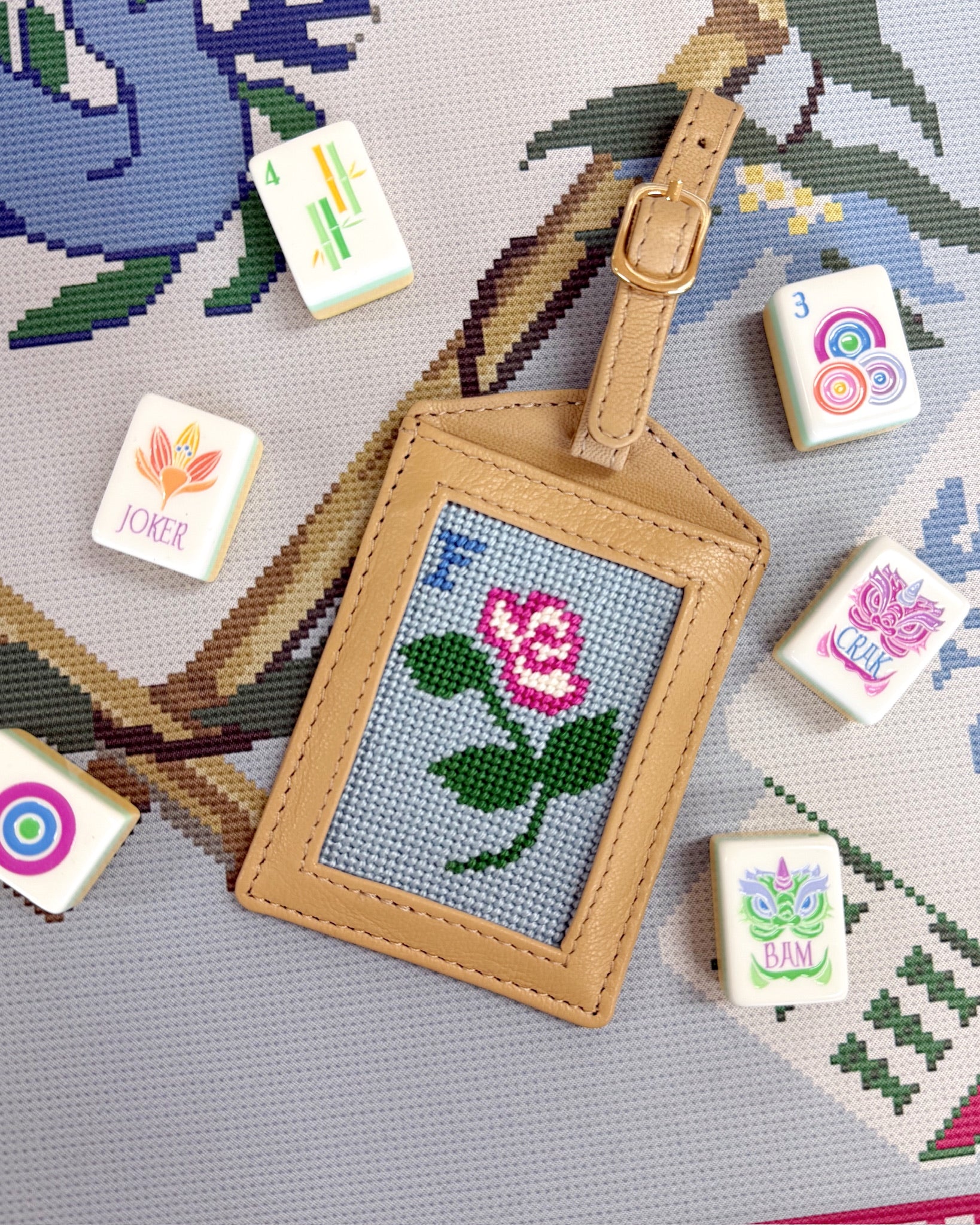 Flower Power Bag/Luggage Tag Kit - KC Needlepoint