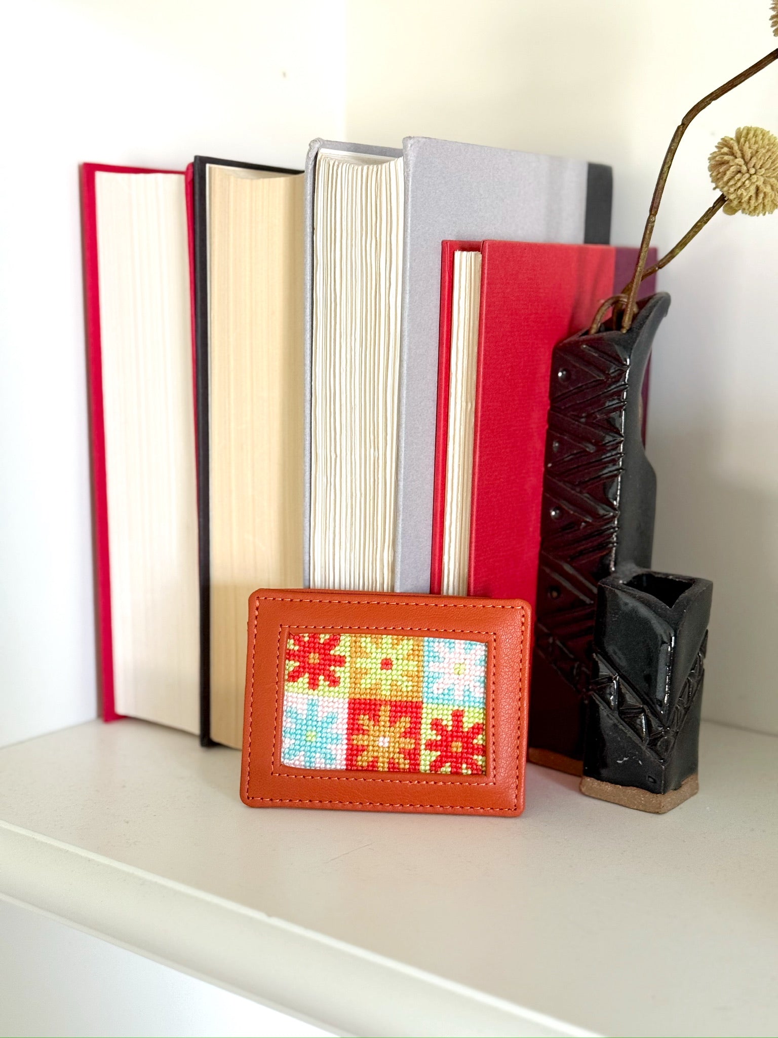 "Flower Funds" Happy Stitching All-In-One Card Wallet Kit - KC Needlepoint