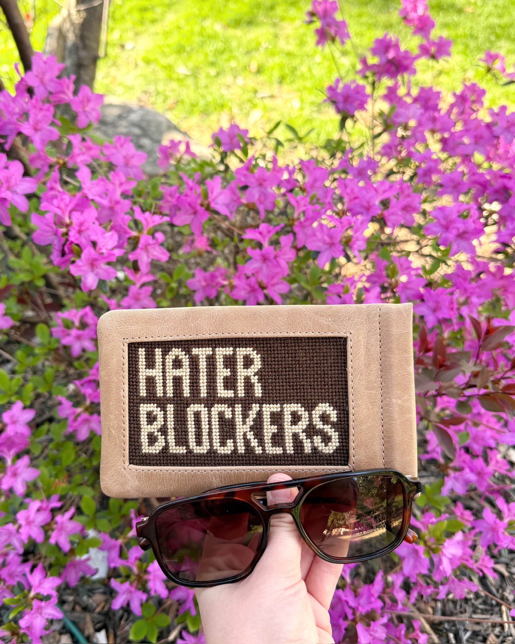 "Hater Blockers" Happy Stitching All-In-One Eyeglasses Case Kit - KC Needlepoint