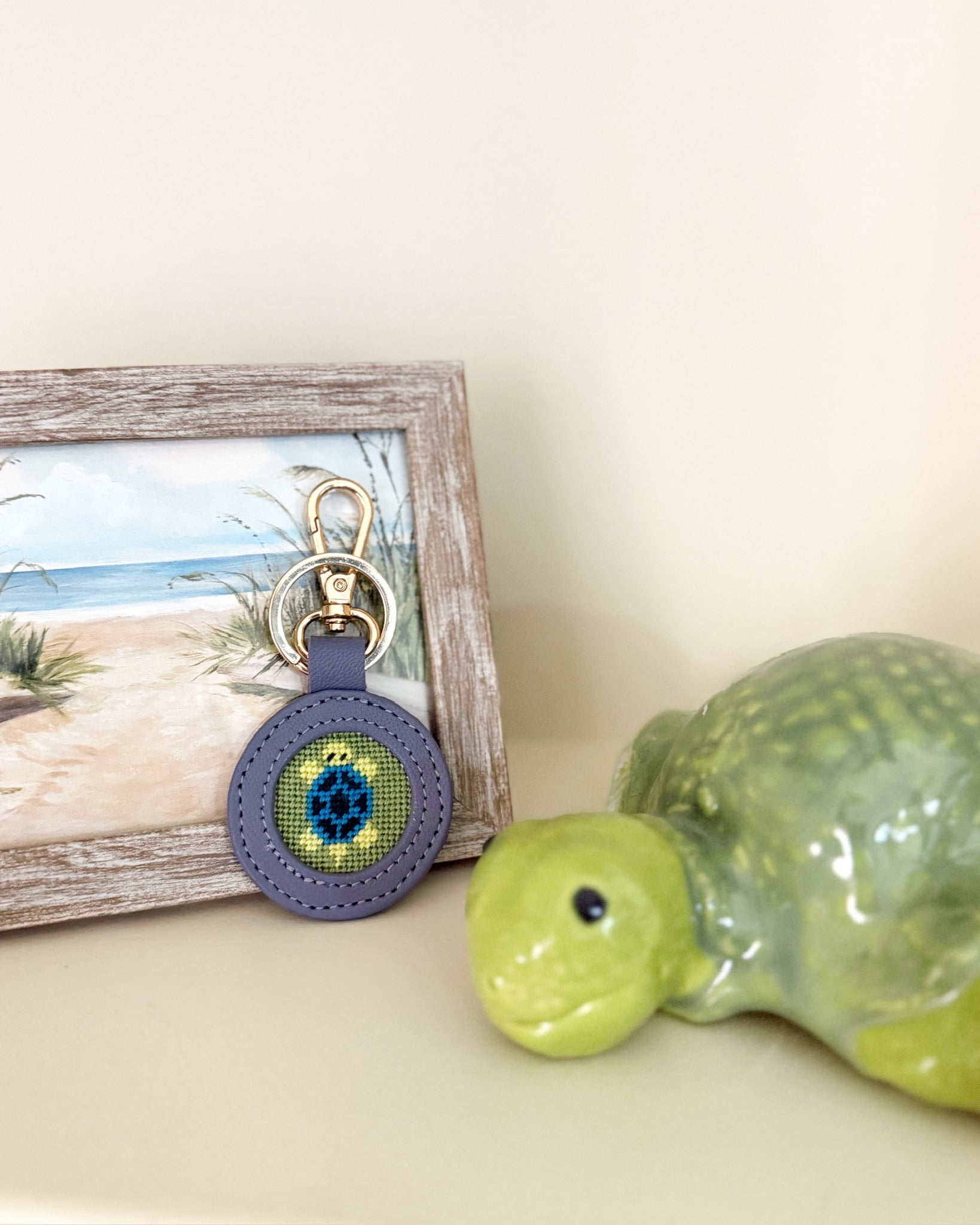 Tiny traveler Bag Tag/Key Fob Kit - KC Needlepoint