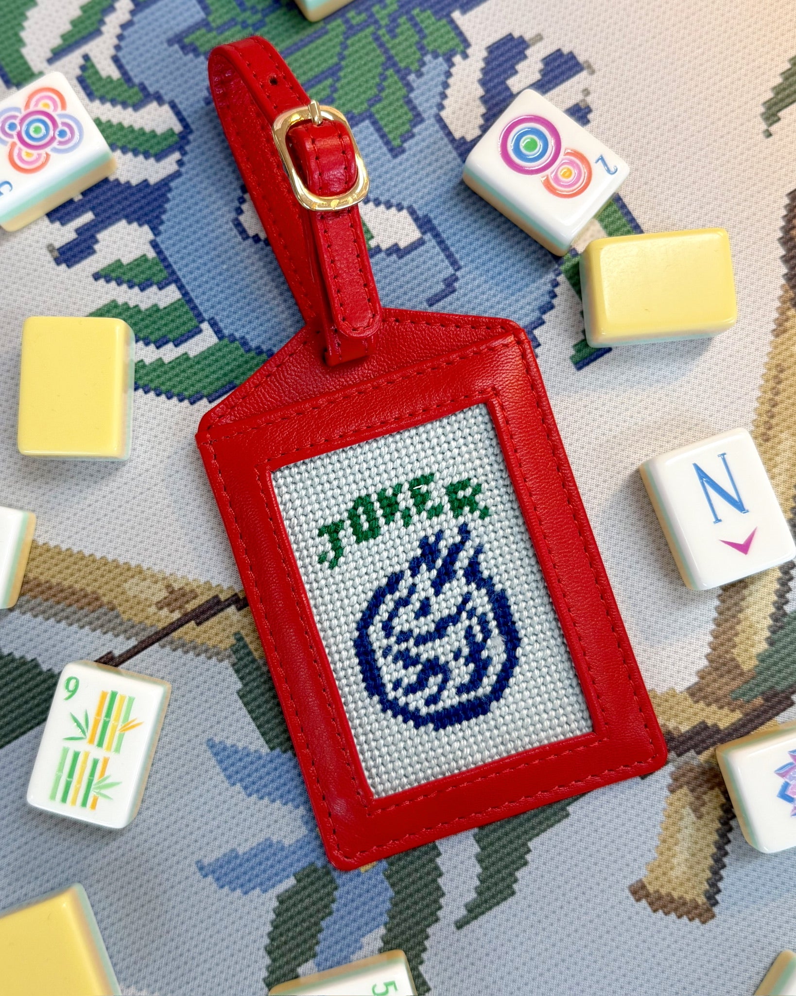 The Wild Tile Bag/Luggage Tag Kit - KC Needlepoint