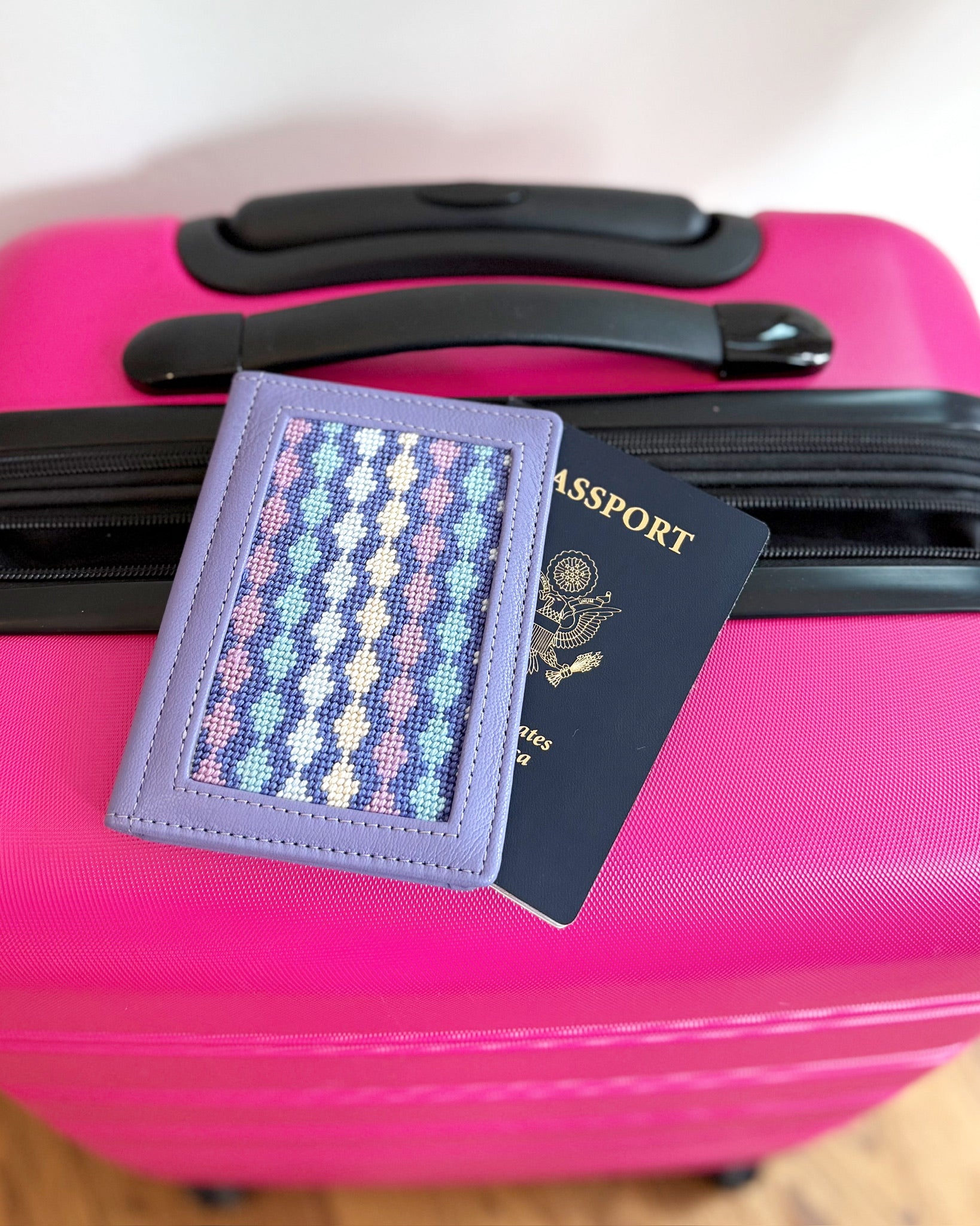 "On The Move" Happy Stitching All-In-One Passport Case Kit - KC Needlepoint