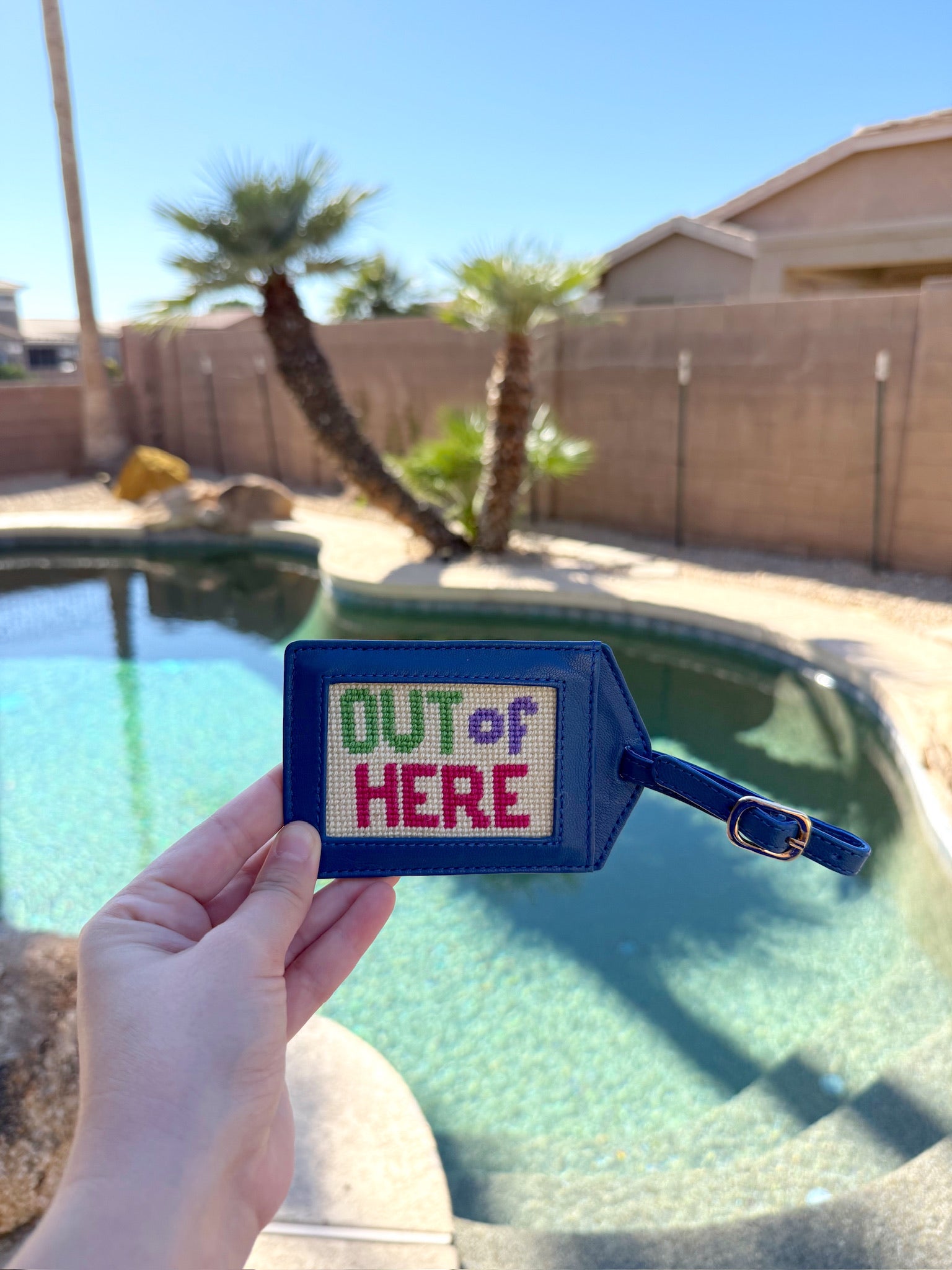 Out of Here Bag/Luggage Tag Kit - KC Needlepoint